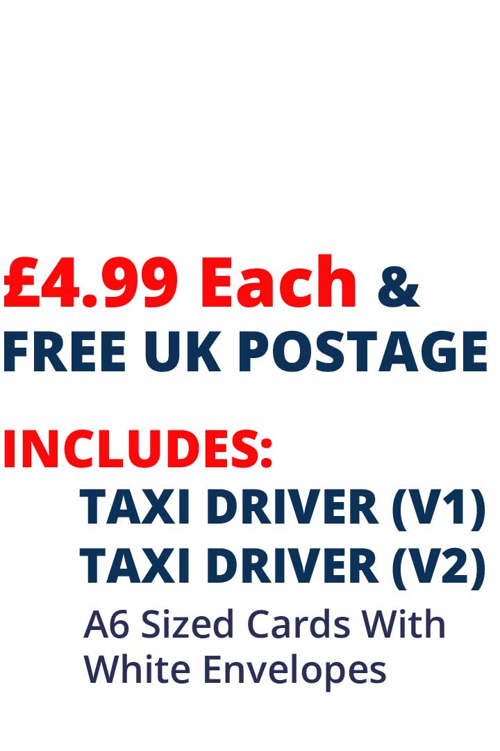 Taxi Driver 2 Card Set £4.99 Includes Taxi Driver V1 And Taxi Driver V2 Cards